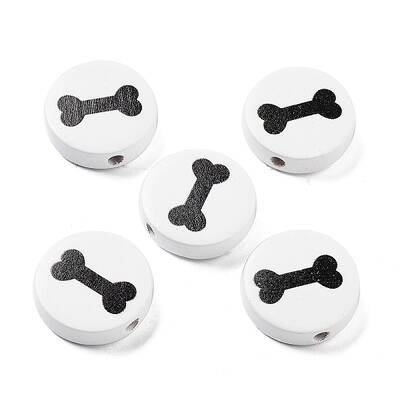 Dog Theme Wood Beads