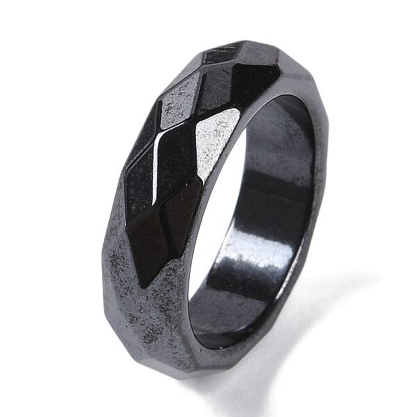 Magnetic Synthetic Hematite Finger Ring for Men Women