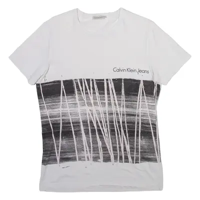CALVIN KLEIN JEANS Mens T-Shirt White M