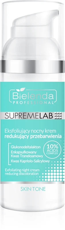 Bielenda Professional Supremelab Skin Tone Night Exfoliating Cream for Hyperpigmented Skin 50ml
