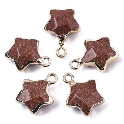 Synthetic Goldstone Pendants