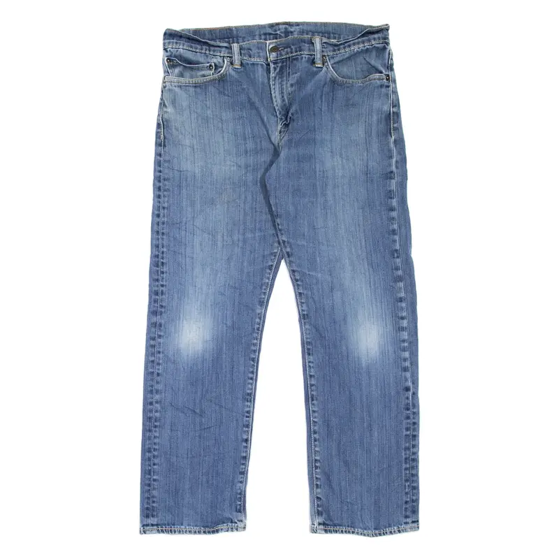 LEVI'S 504 Jeans Mens Blue Regular Straight Stone Wash W34 L27
