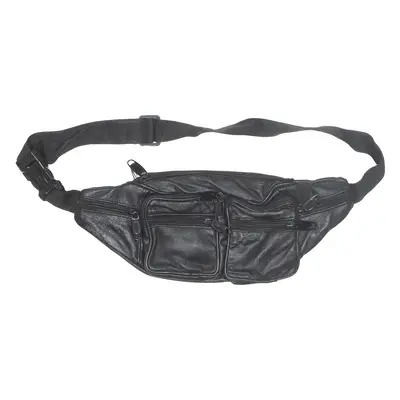 Mens Bum Bag Black Leather Faux Leather