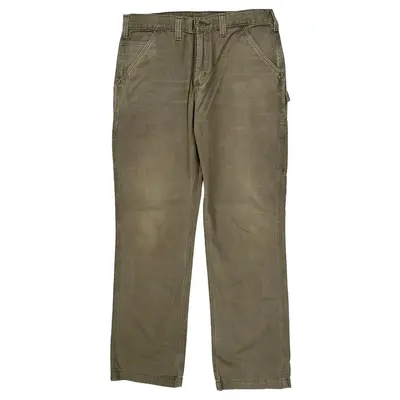 Carhartt Carpenter Trousers - 35? Waist Green Cotton