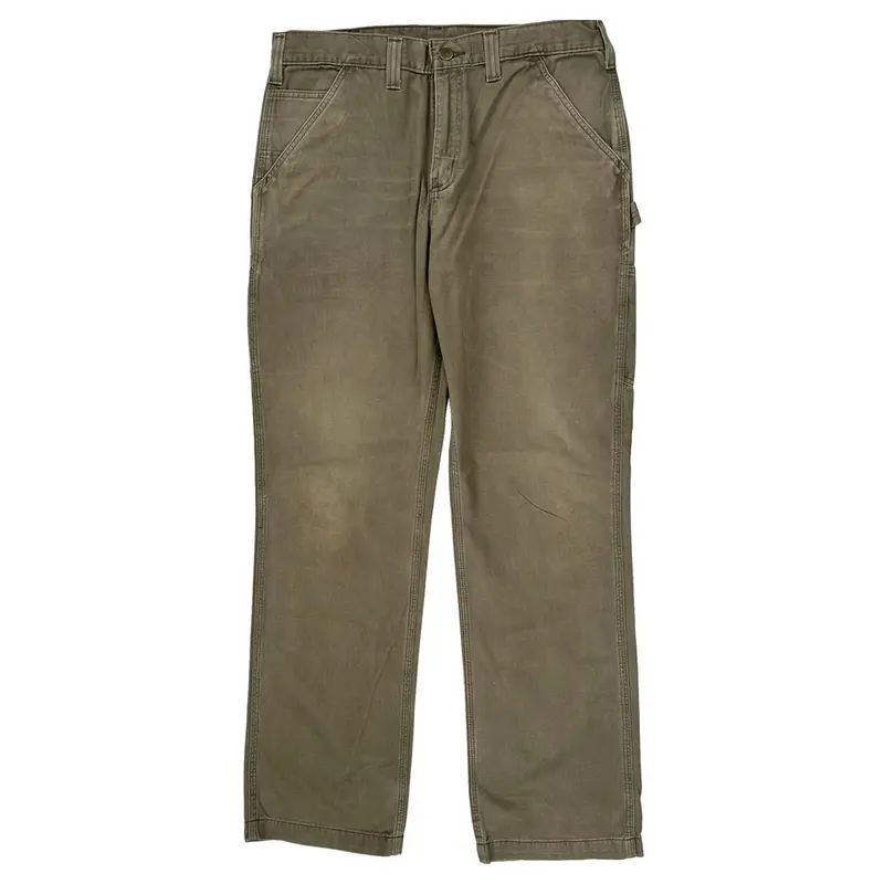 Carhartt Carpenter Trousers - 35? Waist Green Cotton
