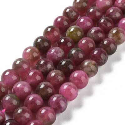 Natural Watermelon Tourmaline Bead Strands