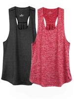 Women's Plain U Neck Tank Top, Sleeveless Quick Drying Sports Vest for Yoga Gym Workout, Tank Tops for Women, Size Runs Small...