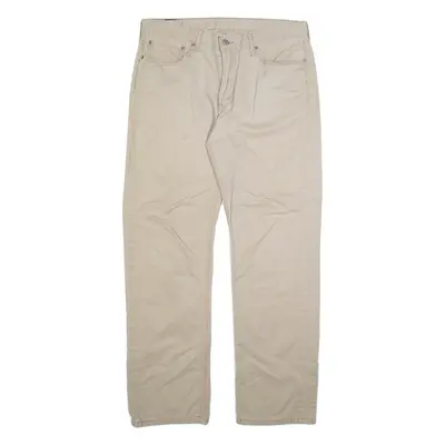 LEVI'S 514 Mens Trousers Beige Slim Straight W36 L34