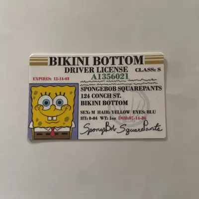 Bikini Bottom plastic card