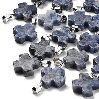Natural Blue Spot Jasper Pendants