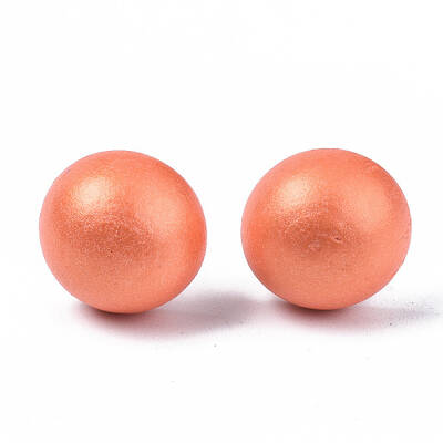 Pearlized Half Round Schima Wood Earrings for Girl Women