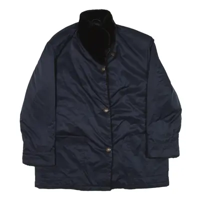 DELMOD Insulated Overcoat Coat Blue Womens UK 16