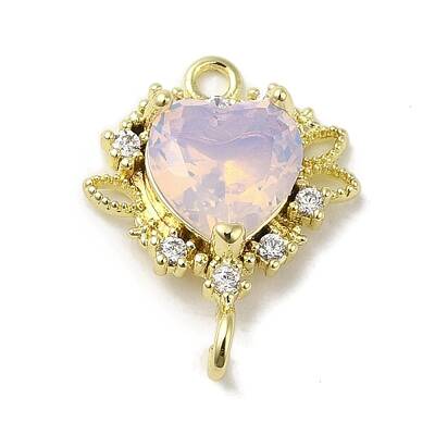 Brass Micro Pave Cubic Zirconia Pendants