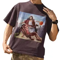 Jesus Crossing Up The Devil Christian T-Shirt, Jesus Shirt, Jesus Basketball Shirt, Unisex T Shirt sceneclothing