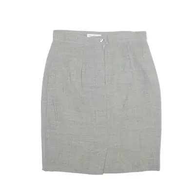 MAXMARA Knee Length Pencil Skirt Grey Wool Womens UK 14
