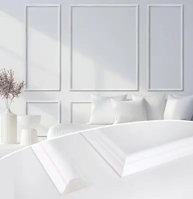 STICKGOO Pre-Cut Wall Panel Molding Set of 6 Frames – Easy-to-Assemble Wainscoting for Interior Décor, Picture Frame Style...