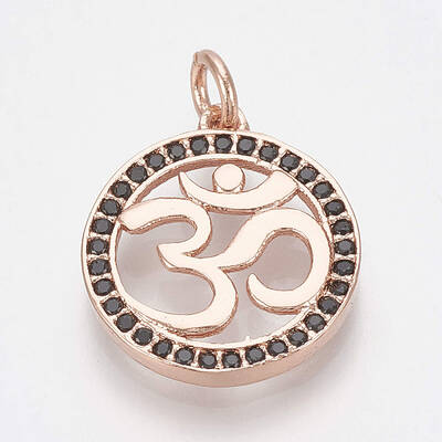 Brass Micro Pave Cubic Zirconia Pendants