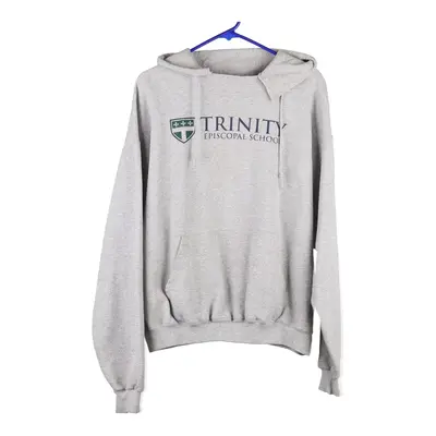 Trinity Episcopal School Champion Hoodie - Large Grey Cotton Blend