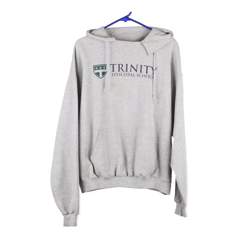 Trinity Episcopal School Champion Hoodie - Large Grey Cotton Blend