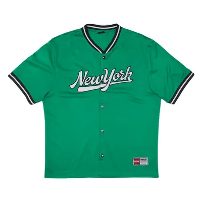 FSBN New York Mens Jersey Green USA Button Neck M