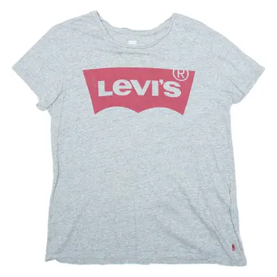 LEVI'S Womens T-Shirt Grey L