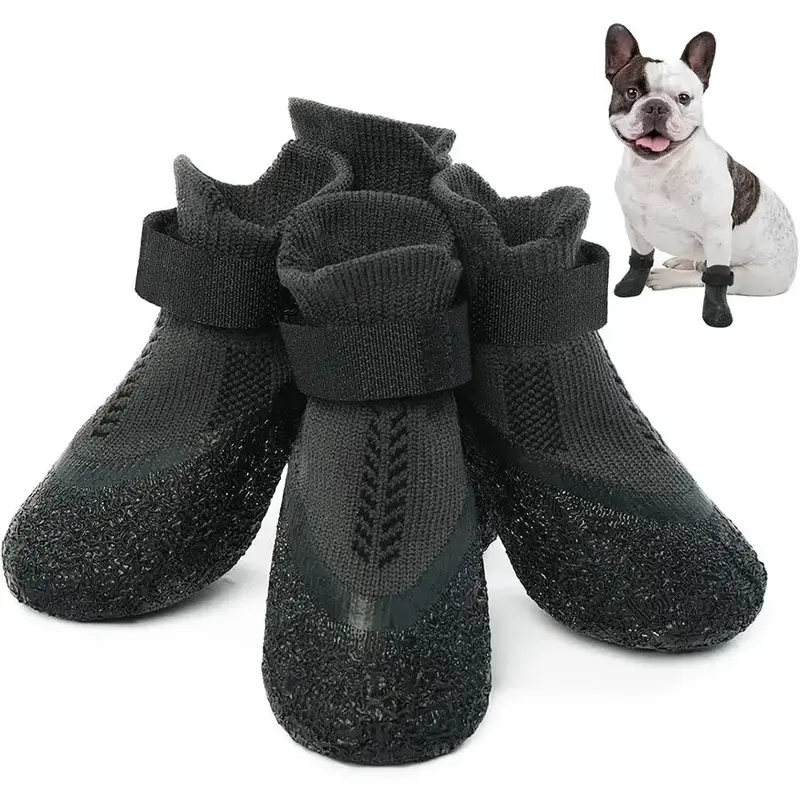Adjustable Breathable Dog Shoes, 4 Counts/set Waterproof Non-slip Dog Socks, Pet Outdoor Sports Shoes for Large Medium Dogs