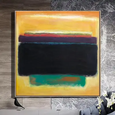 Mark Rothko Abstract Paintings On Canvas Expressionist Art Modern Textured Wall Art Handmade Art Rothko Style Painting Wall D...