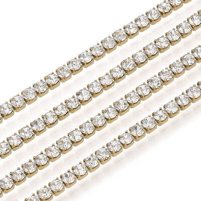 304 Stainless Steel Rhinestone Strass Chains