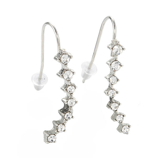Alloy Rhinestone Dangle Earrings