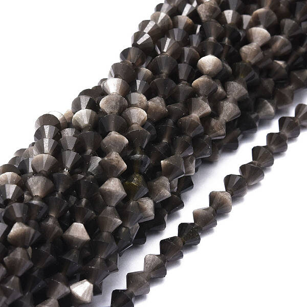 Natural Obsidian Beads Strands