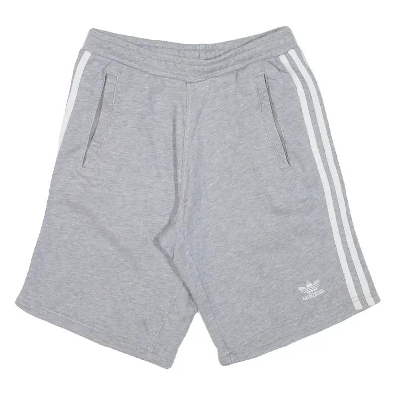 ADIDAS Mens Casual Shorts Grey Relaxed XS W26