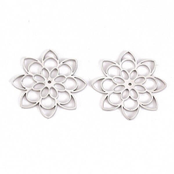 Non-Tarnish 304 Stainless Steel Filigree Joiners Links