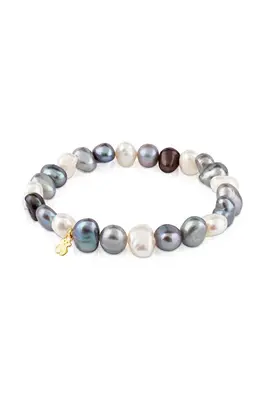 Tous Bracciale In Perle Vere Con Orsetto Dorato 1004042600