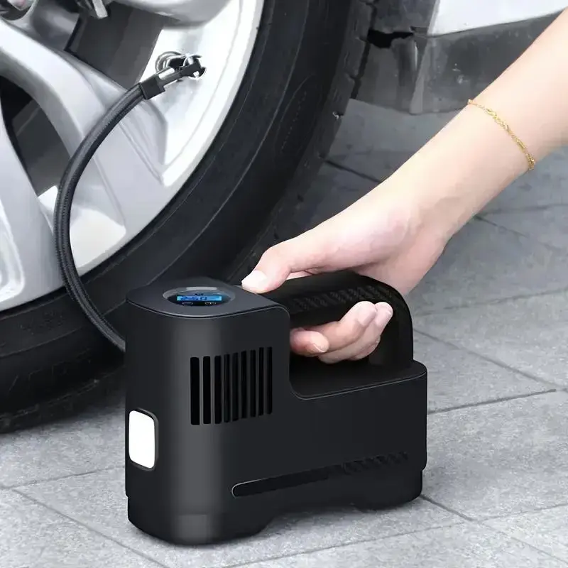 Portable Air Compressor Pump, Corded Digital Tire Inflator with LED Lihgt, Wired Automotive Tire Air Pump