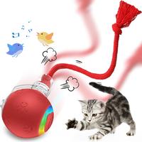 Cat&Dog Toy - Interactive USB Rechargeable Ball Toy on Rug with Bird Chirping, Anti-Depression Fun Gift for Cats & Dogs Kitte...