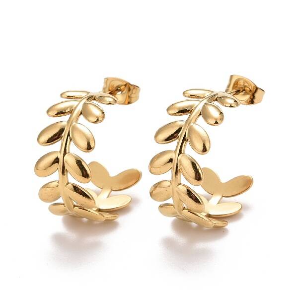 Ion Plating(IP) 304 Stainless Steel Stud Earrings for Women