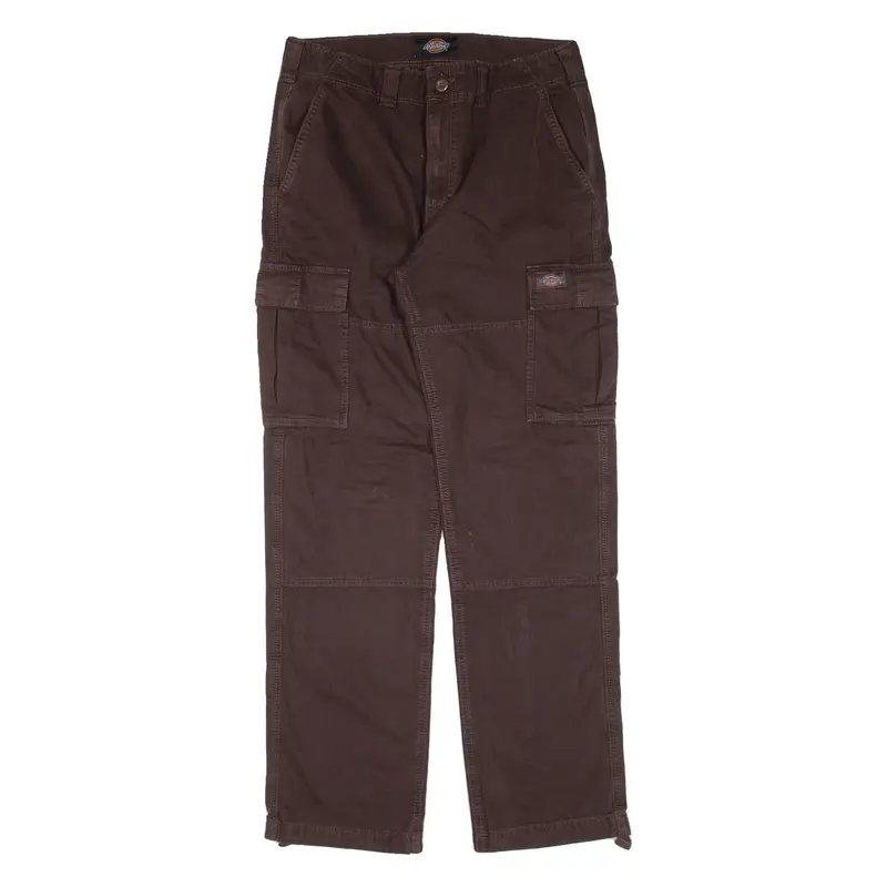 DICKIES Cargo Womens Trousers Brown Regular Straight W30 L30