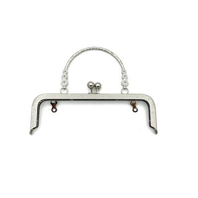 Flower Iron Kiss Lock Purse Frame Handle
