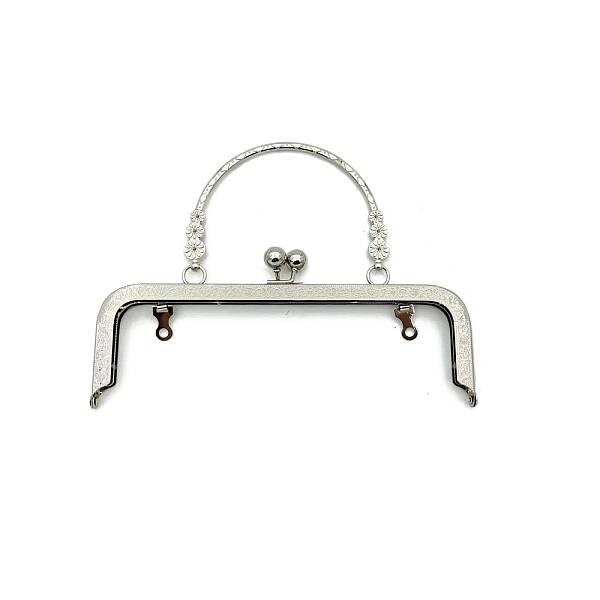 Flower Iron Kiss Lock Purse Frame Handle
