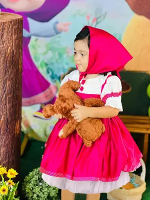 Martha and Bear Role Playing Baby Girls' Formal Dress Elegant And Stylish Perfect For Birthday Parties Evening Events Wedding...