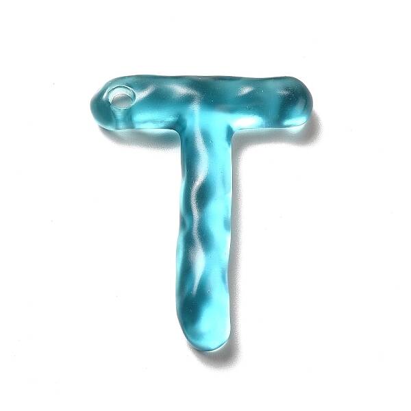 Transparent Resin Alphabet Pendants