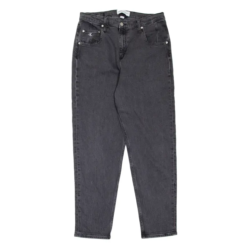 CALVIN KLEIN JEANS Womens Jeans Grey Regular Mom W31 L28