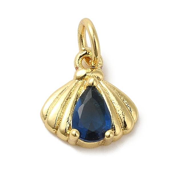 Brass Micro Pave Cubic Zirconia Pendants