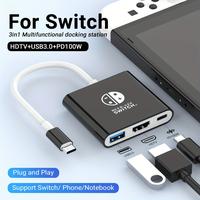 Dock For Switch Docking Station, Portable TV Dock Adapter Compatible For Switch/OLED/Steam Deck Support For Switch TV Mode Wi...