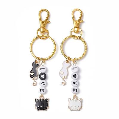 Valentine's Day Eco-Friendly Zinc Alloy Enamel Pendant Keychain