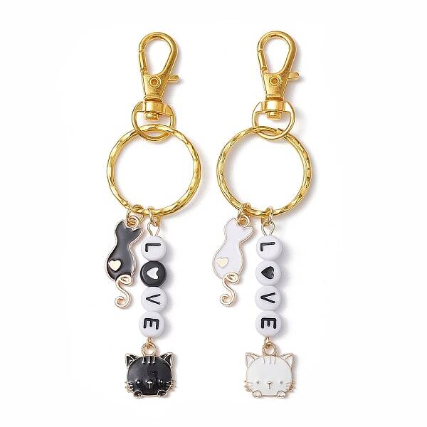 Valentine's Day Eco-Friendly Zinc Alloy Enamel Pendant Keychain