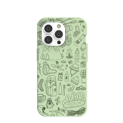 Sage Green Ready to Hike iPhone 14 Pro Case