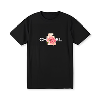 Cotton Women's Loose Fit Plus Size - Summer Cotton T-Shirt Alphabet Flower Perfume Shirt Fashion Print Pattern T-Shirt Brand ...