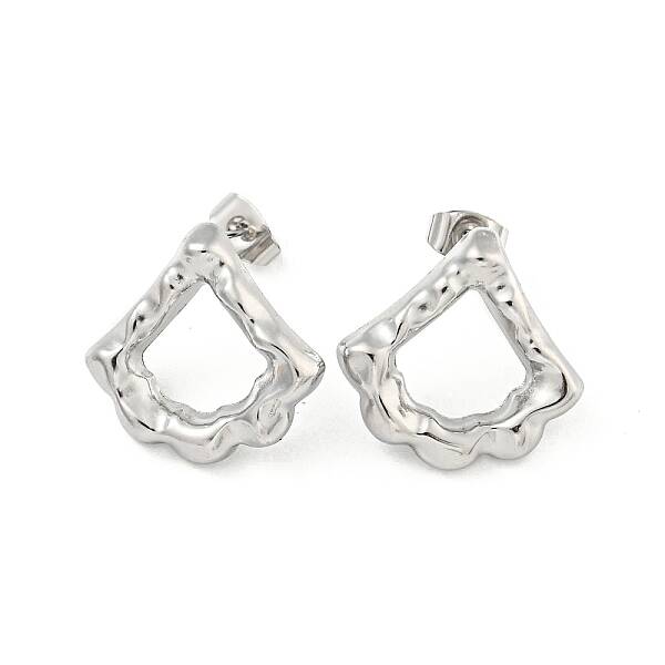 Non-Tarnish Fan 304 Stainless Steel Ear Studs