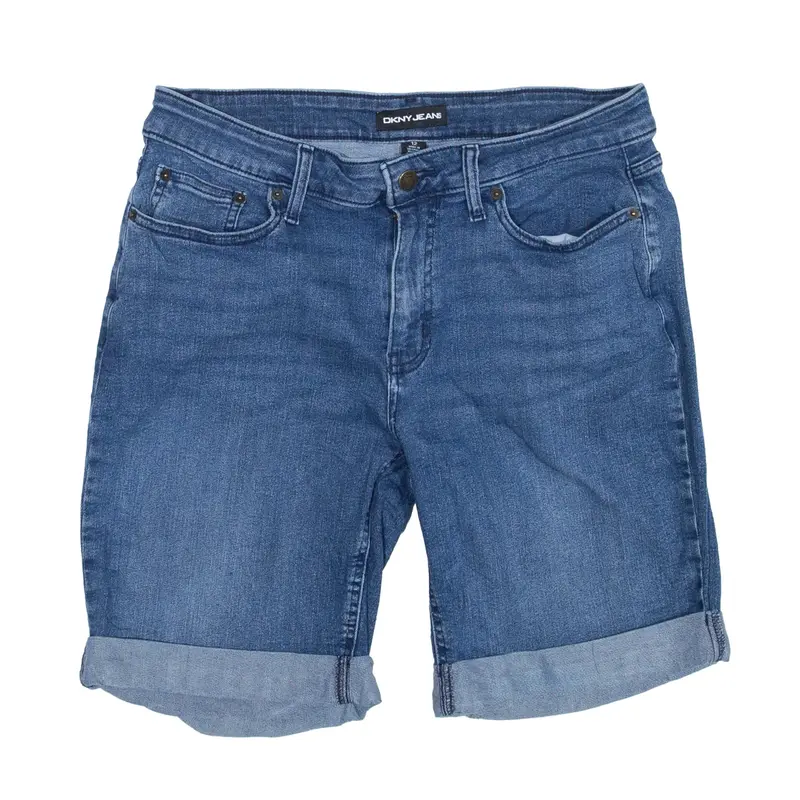 DKNY Denim Shorts Blue Slim Womens S W30